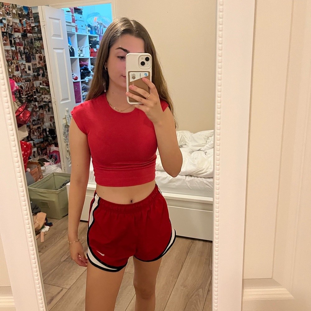 Red Nike Women’s Tempo Running Shorts